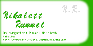 nikolett rummel business card